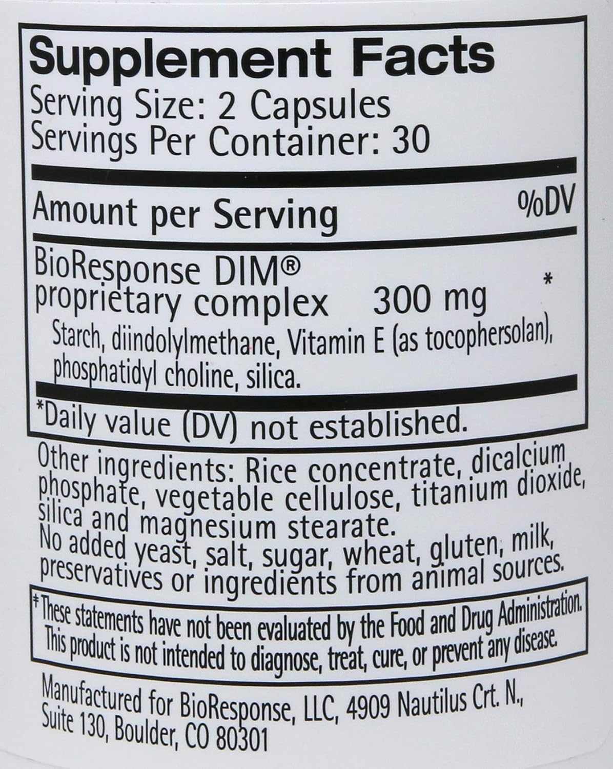 BioResponse DIM – 150 mg (120 Vegetarian Capsules) - görsel 2