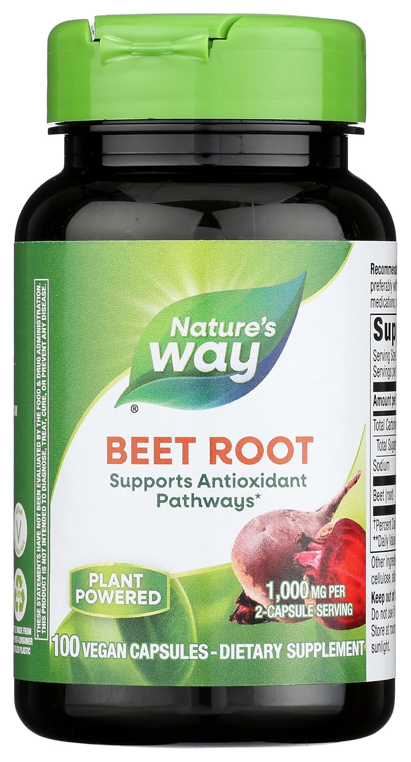 Nature's Way Beetroot Powder Capsules, 100 Count - görsel 1