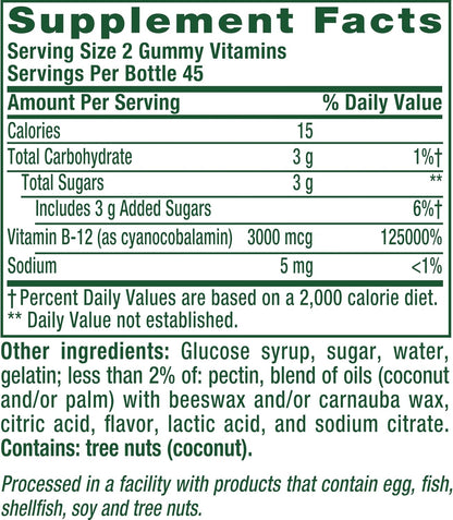 vitafusion Extra Strength Vitamin B12 Gummies - Cherry Flavour, 90 Gummies