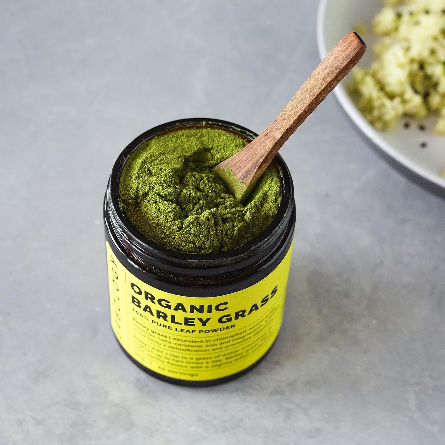 Erbology Organic Barley Grass Powder 91 g – 45 Servings – Body Cleansing and Gut Health Support – Rich in Chlorophyll, Iron and Magnesium – Sustainably Sourced in Europe – Vegan – Non-GMO - görsel 2