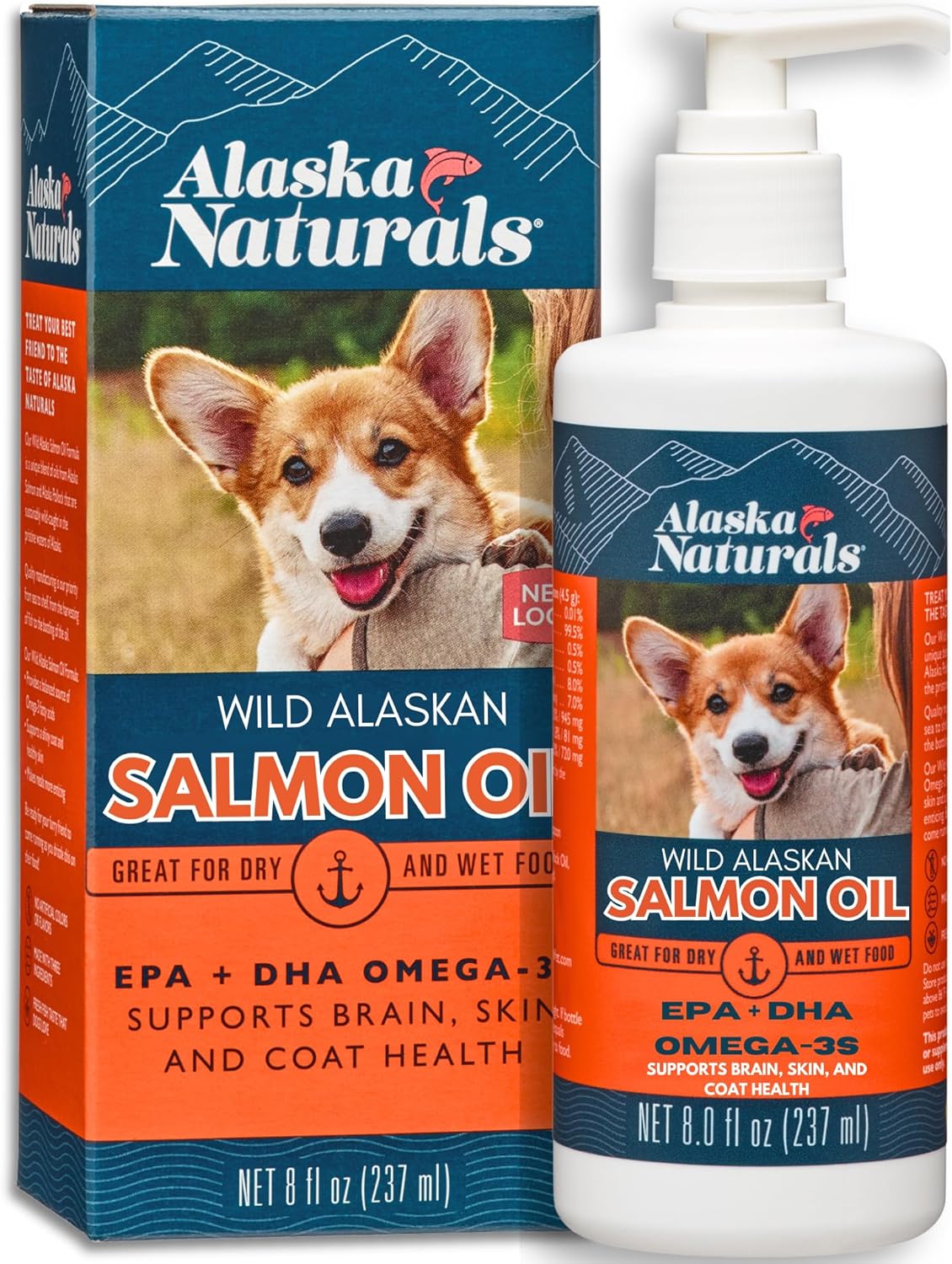 Wild Alaskan Salmon Fish Oil Supplement for – Healthy Skin and a Glossy Coat: EPA and DHA help maintain a healthy – Image 1