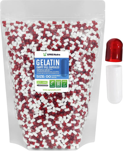 XPRS Nutra Size 00 Empty Gelatine Capsules - 500 Count