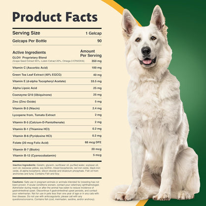 Ocu-GLO Vision Supplement for Medium to Large Dogs (5+ kg) - 90 Count