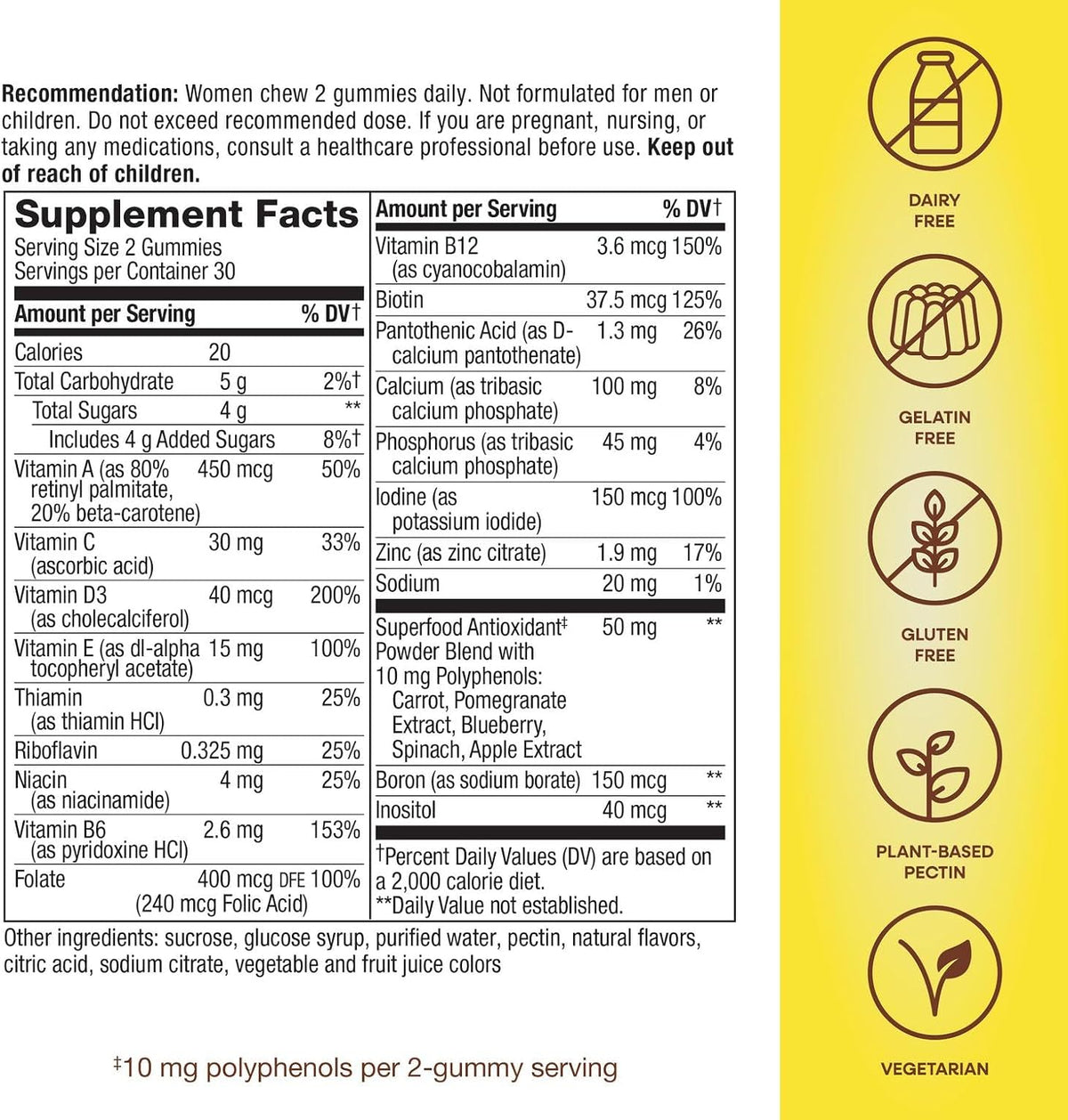 Nature's Way Alive! Women’s Multivitamin Gummy - 60 Gummies - görsel 6