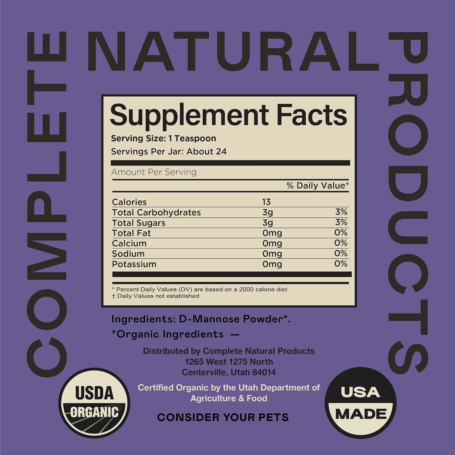 CNP Organic D'Mannose Powder for Pets 4oz - Pure D-Mannose Urinary Support for Dogs and Cats - görsel 4