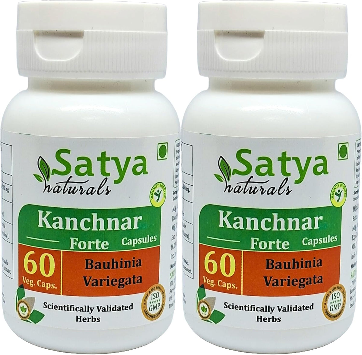 Kanchnar Forte Capsules 500 mg – 120 Veg Capsules (2 Bottles of 60) - görsel 1