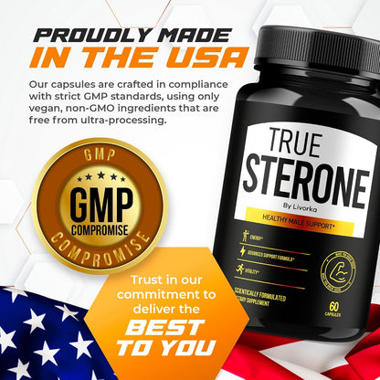 (2 Pack) True Sterone Capsules, TrueSterone, True Sterone Pill, Capsules True Sterone, True Sterone Vitamin Tablets, True Sterone Advanced Formula, True Sterone Reviews 120 Capsules for 2 Months