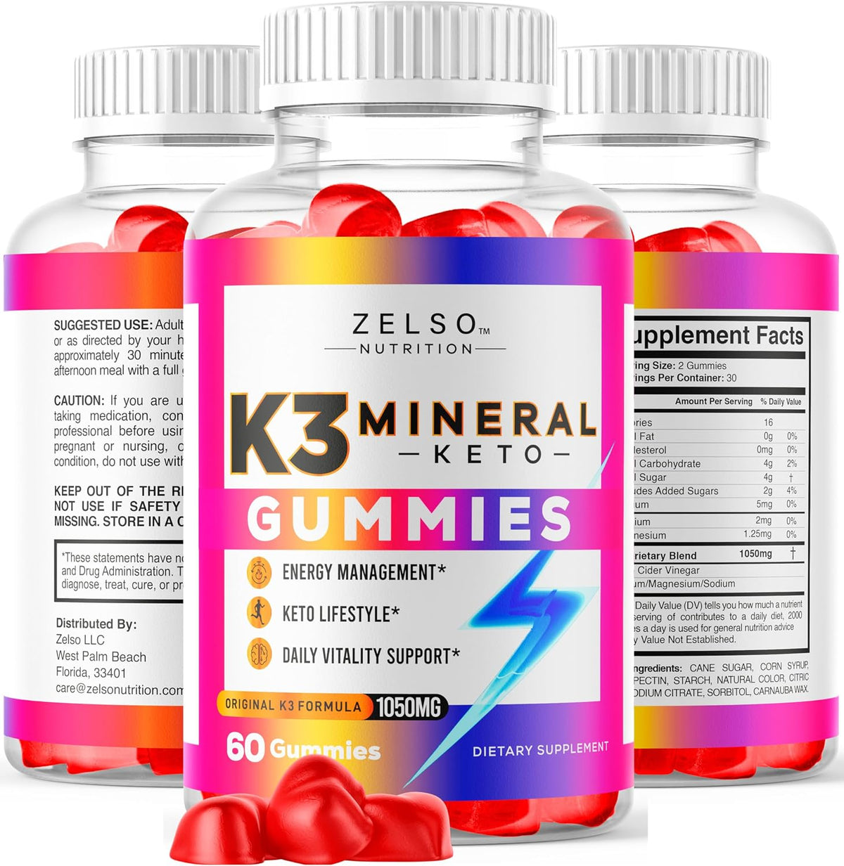 K3 Mineral Keto Gummies – Advanced Formula Food Supplement, 60 Gummies - görsel 4