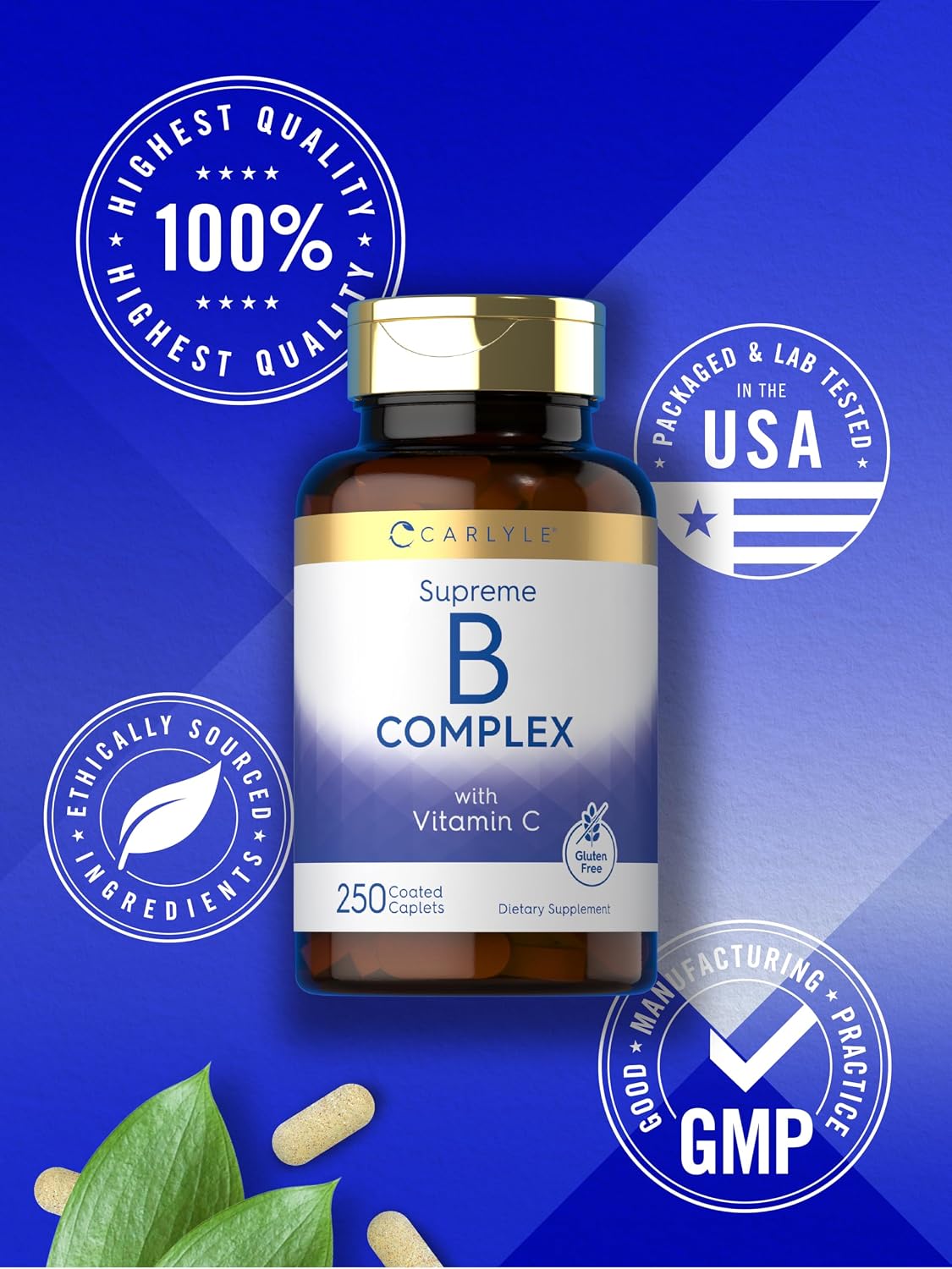 Carlyle Vitamin B Complex with Vitamin C - 250 Tablets - görsel 6