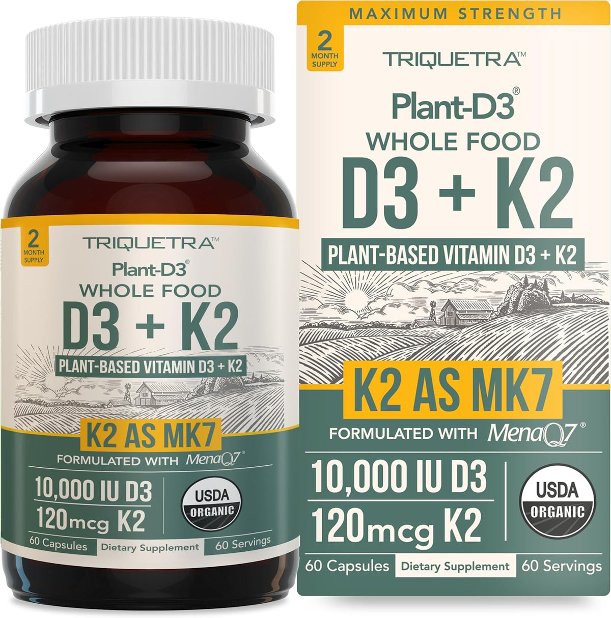 Organic Plant D3 K2 Vitamin - 10,000 IU D3 + 120 µg K2 (MK-7) Sublingual Drops - görsel 8