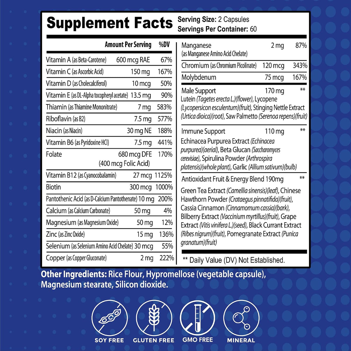 Gusevit 35-in-1 Men's Multivitamin with Vitamins & Antioxidants - 120 Tablets - görsel 6