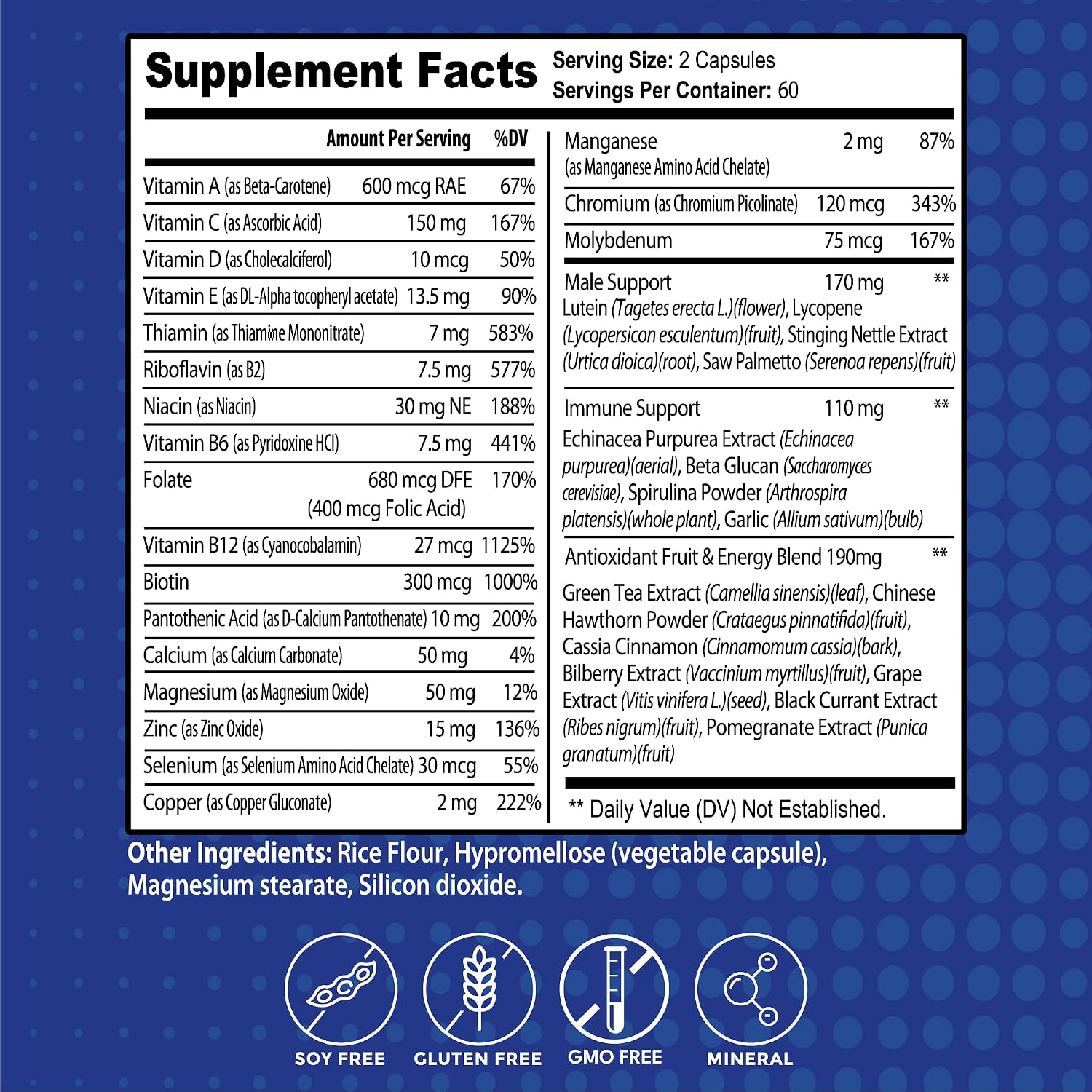 Gusevit 35-in-1 Men's Multivitamin with Vitamins & Antioxidants - 120 Tablets - görsel 6