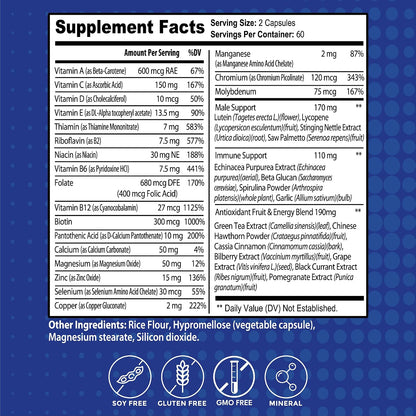 Gusevit 35-in-1 Men's Multivitamin with Vitamins & Antioxidants - 120 Tablets