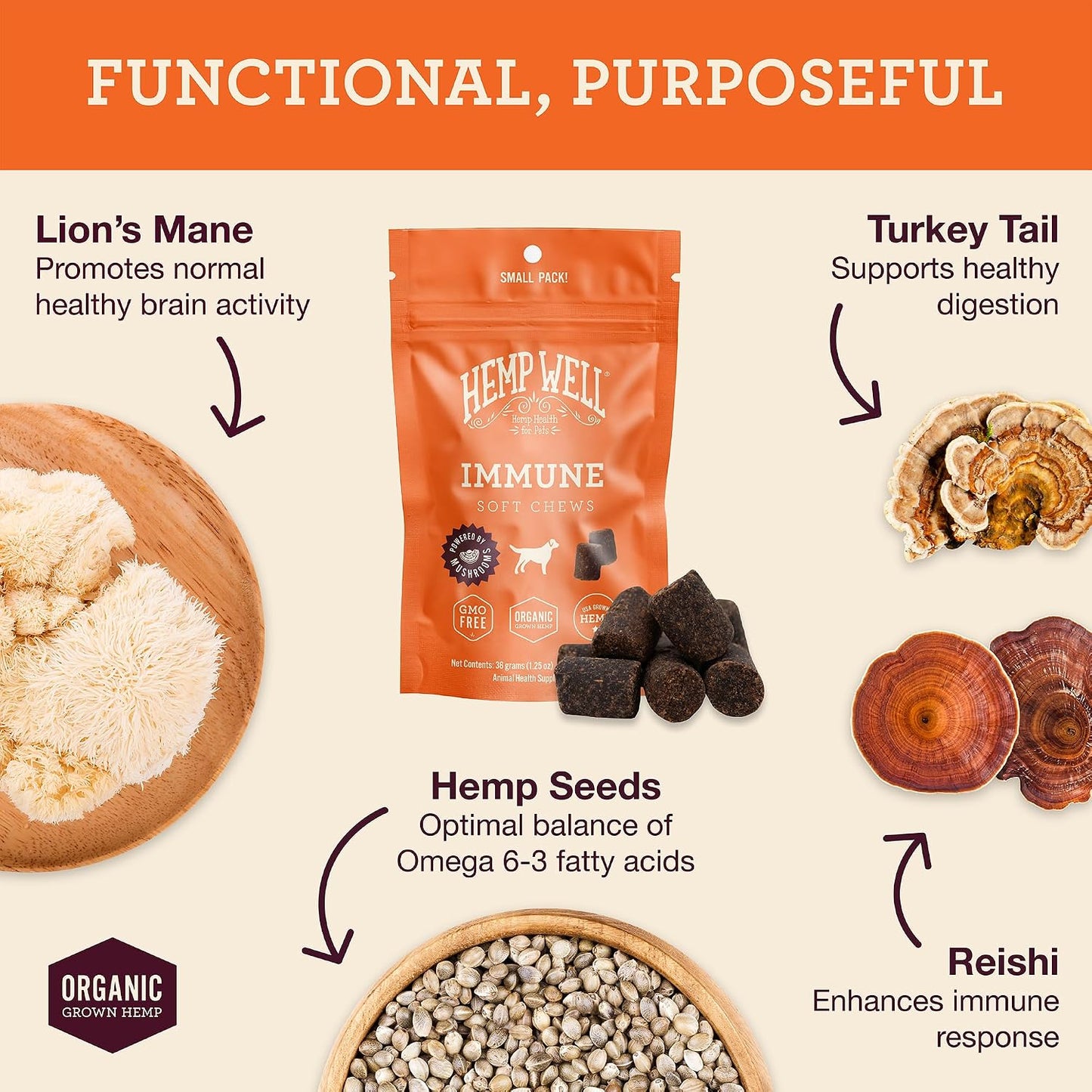 Immune Support Dog Soft Chews – Gut Health – Hemp Well - görsel 2