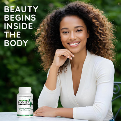 Essential Source Bonita V - Hair, Skin and Nails Vitamins with 5000 mcg Biotin, 60 Vegan Tablets