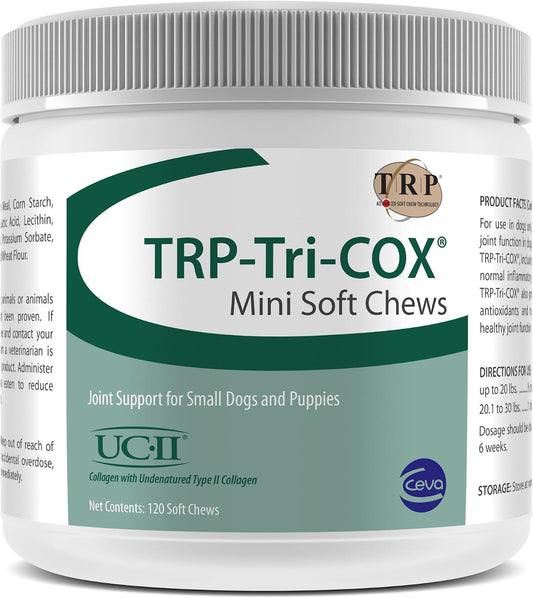 TRP-Tri-COX Mini Soft Chews for Dogs – Hip & Joint Support (120 Chews)