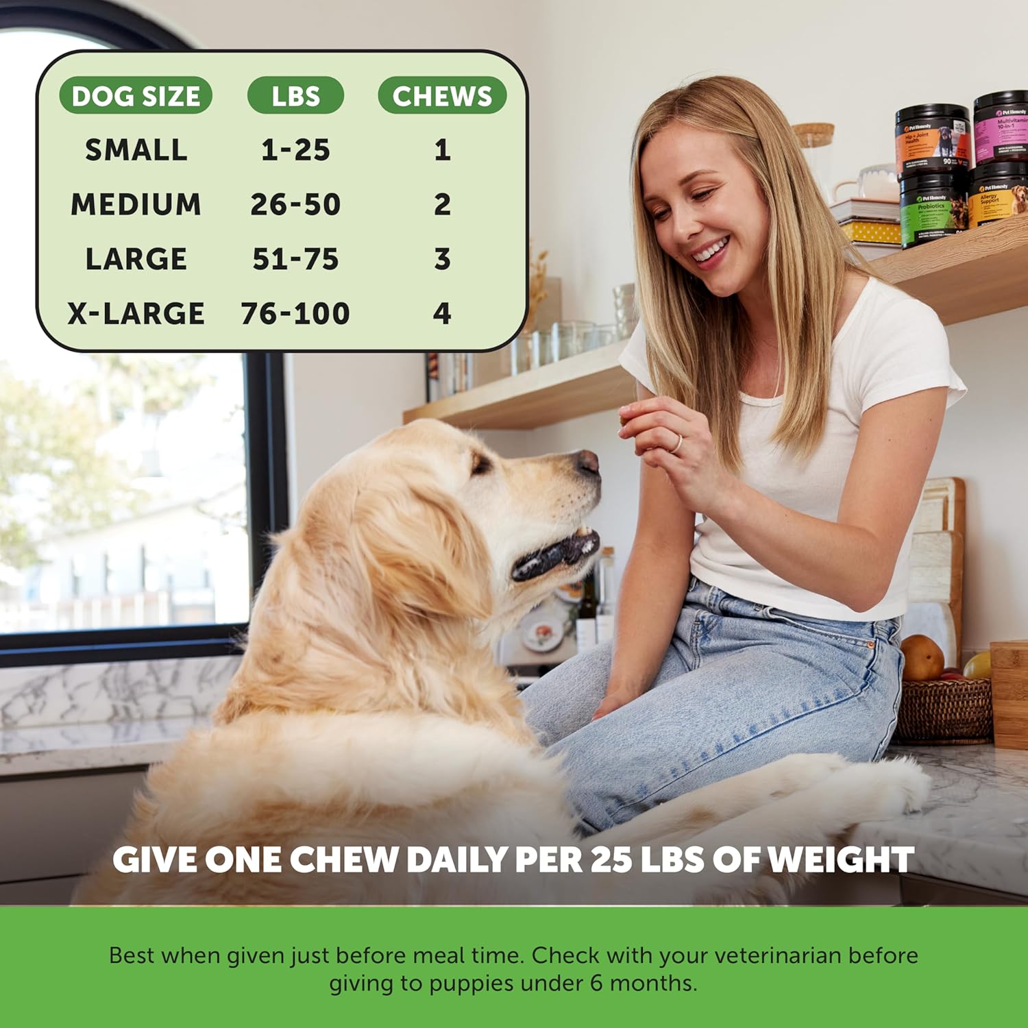 Pet Honesty 6 Billion CFU Dog Probiotics with Prebiotics, Digestive Enzymes & Fibre - Pumpkin Flavour, 90 Chews - görsel 5