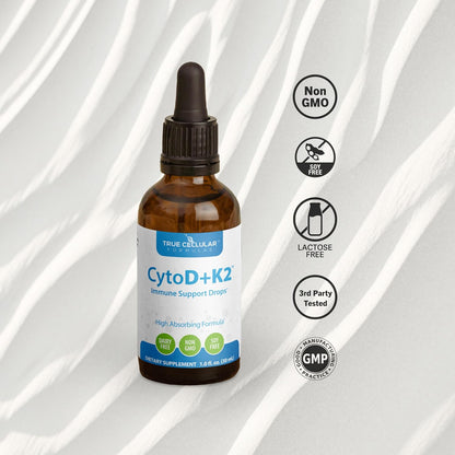 True Cellular Formulae Vitamin D3 2200 IU + K2 MK-7 Liquid Drops