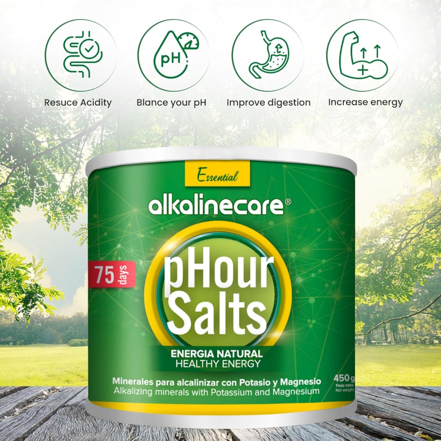 Salts PHOUR Bottle - Alkalinecare Mineral Supplement - görsel 2