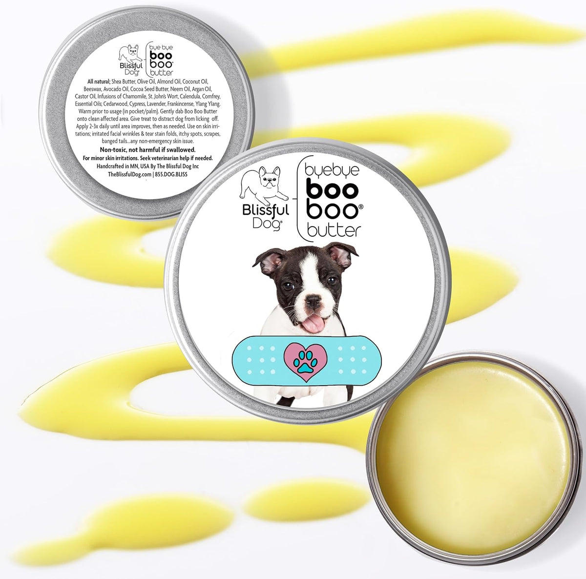 The Blissful Dog 28 g Tin Boston Terrier Booboo Butter - görsel 2