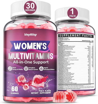 Veyttisy Methylated Multivitamin Gummy for Women – 120 Count