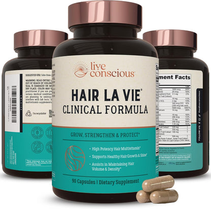 Hair La Vie Clinical Formula Hair Growth Vitamins – with Biotin, Collagen & Saw Palmetto – Image 1