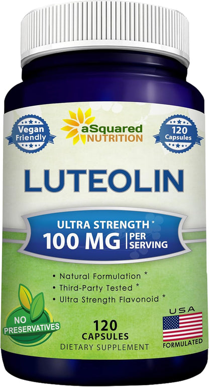 Luteolin 100mg – 120 Capsules – Brain & Memory Support