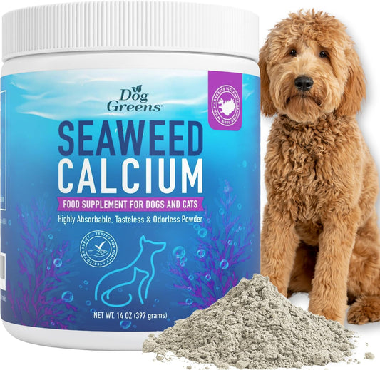 Dog Greens Seaweed Calcium Powder for Dogs and Cats – Wild Icelandic Marine Algae Supplement, 397 g
