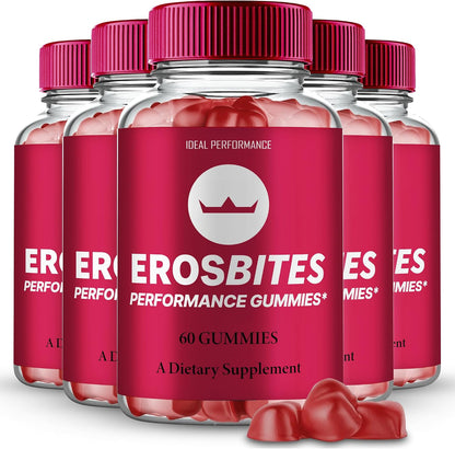 Eros Bites Gummies for Men - Maximum Strength All Natural Support (5 Pack)