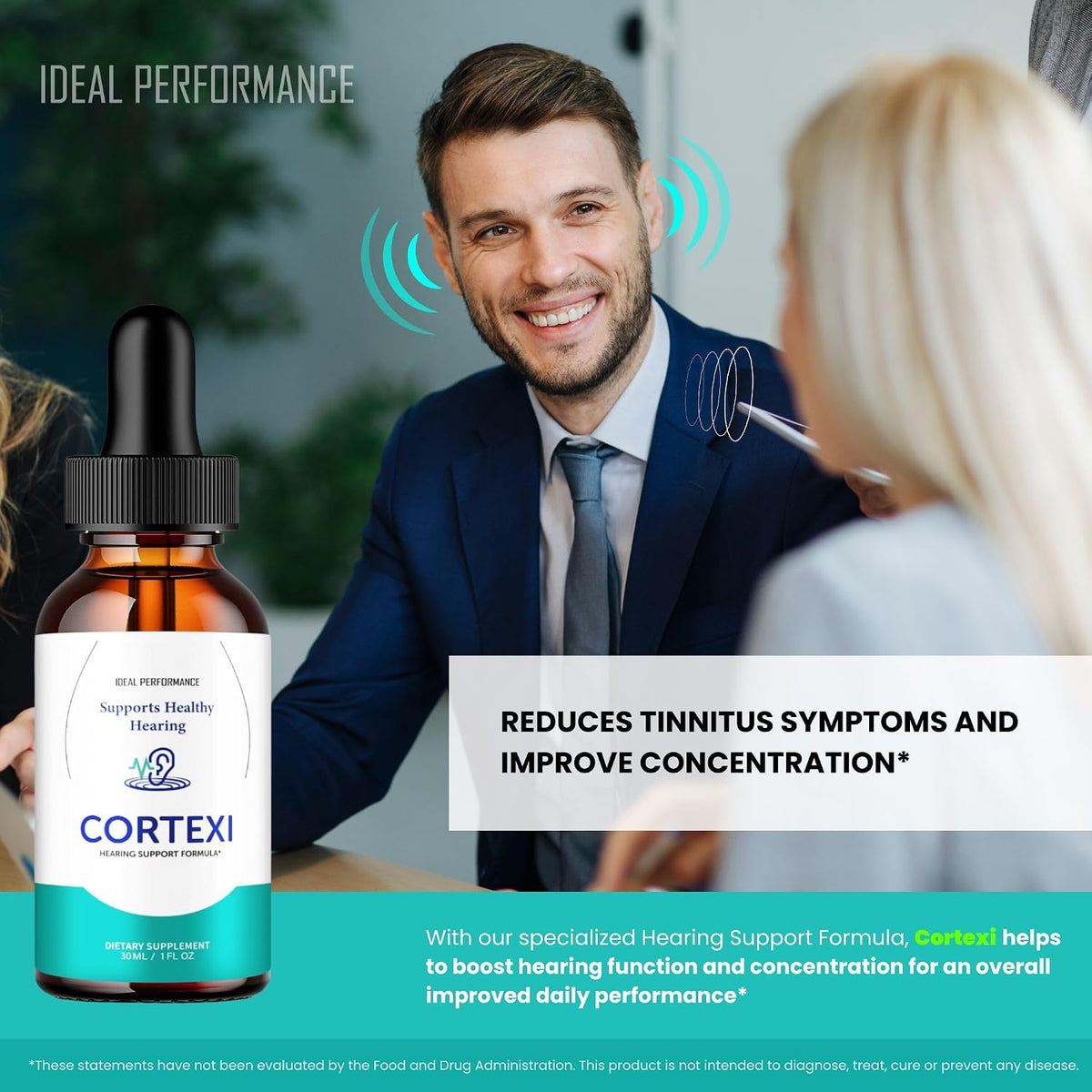 Cortexi Hearing Support Drops - High Strength Liquid Food Supplement for Tinnitus Support (Pack of 5) - görsel 6