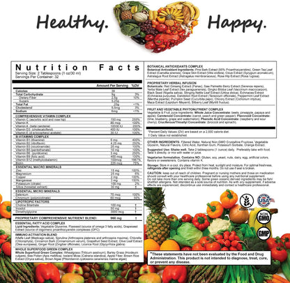LiquiVive Mega Nutrition Liquid Multivitamin - Vegan, Non-GMO, Gluten-Free, 946 ml