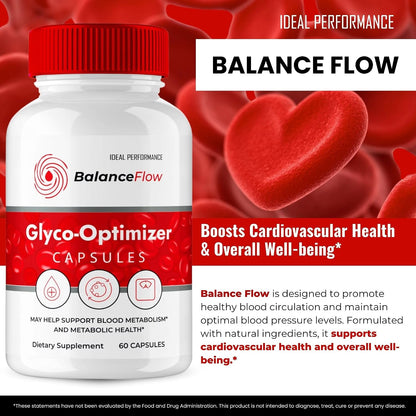 Balance Flow Glyco Optimiser Supplement Capsules - Maximum Strength All Natural Advanced Formula (2 Pack)