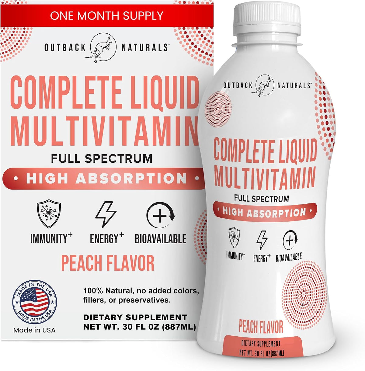 Outback Naturals Complete Liquid Multivitamin – High Absorption Formula for Immune, Energy & Joint Health - görsel 1