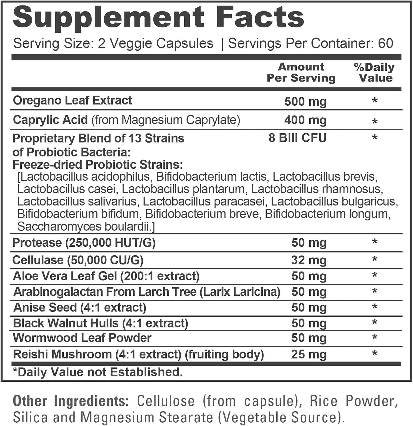 NusaPure CandiHealth Complex Capsules, 500mg Oregano Leaf & 400mg Caprylic Acid, 120 Vegan Capsules (Non-GMO, Vegan) - görsel 4