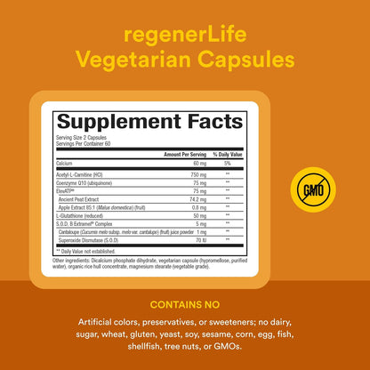 Natural Factors RegenerLife Capsules – Mitochondrial Support for Cellular Energy
