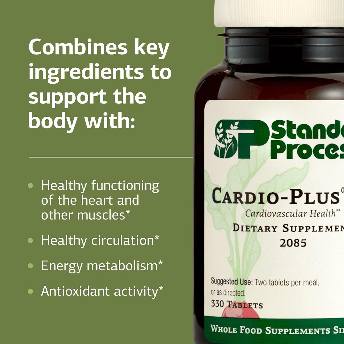 Standard Process Cardio-Plus GF - Heart and Cardiovascular Support - 330 Tablets - görsel 4