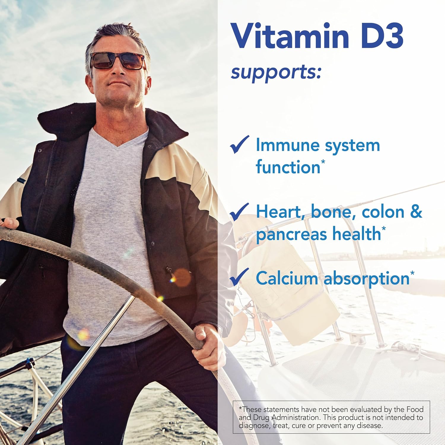 Patient One Vitamin D3 10,000 IU – Immune and Bone Health Support – 120 Capsules - görsel 4