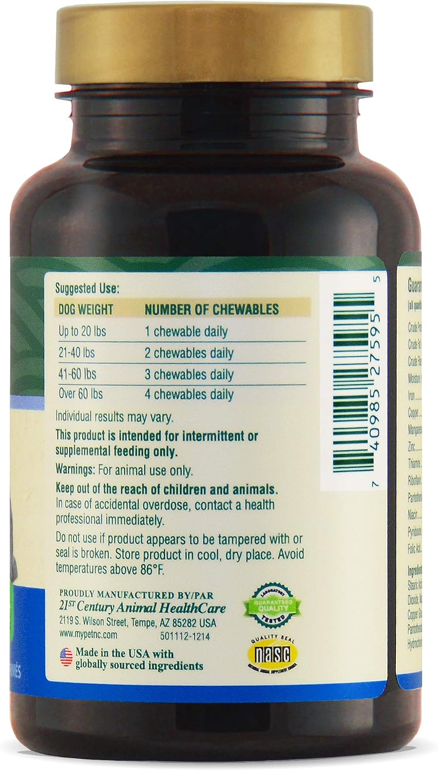 Petnc Senior Multi Chewable Tablets (60) - Daily Multivitamin & Multimineral for Mature Dogs, Liver Flavour - görsel 6