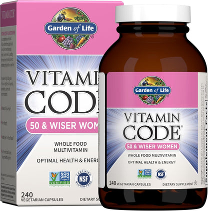 Garden of Life Vitamin Code 50 & Wiser Women's Multivitamin - 120 Capsules