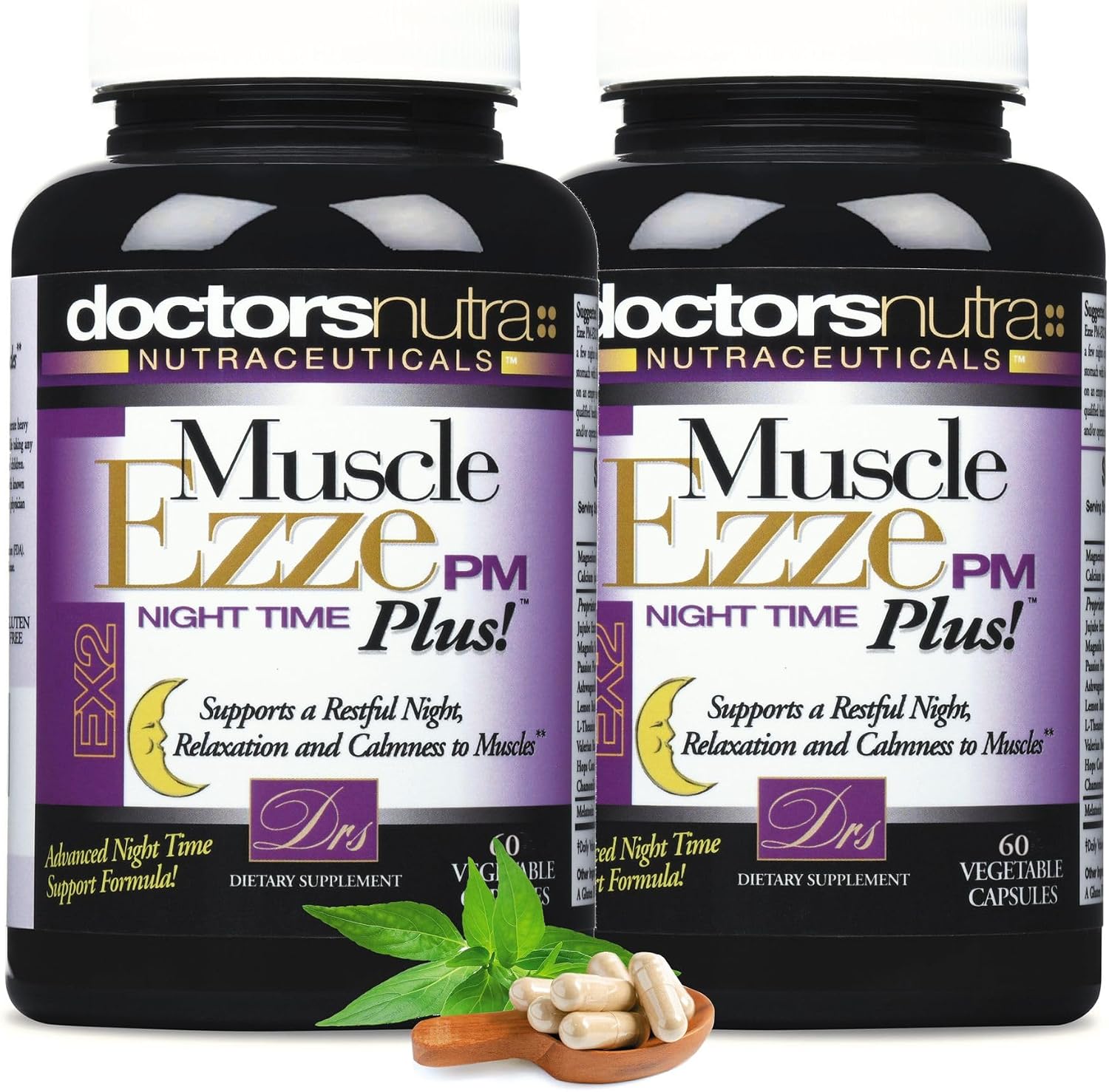 Doctors Nutra Muscle Ezze PM Plus Night Time Capsules (Pack of 2) – Nighttime Undertake – Gluten-free – 120 Capsules - görsel 1