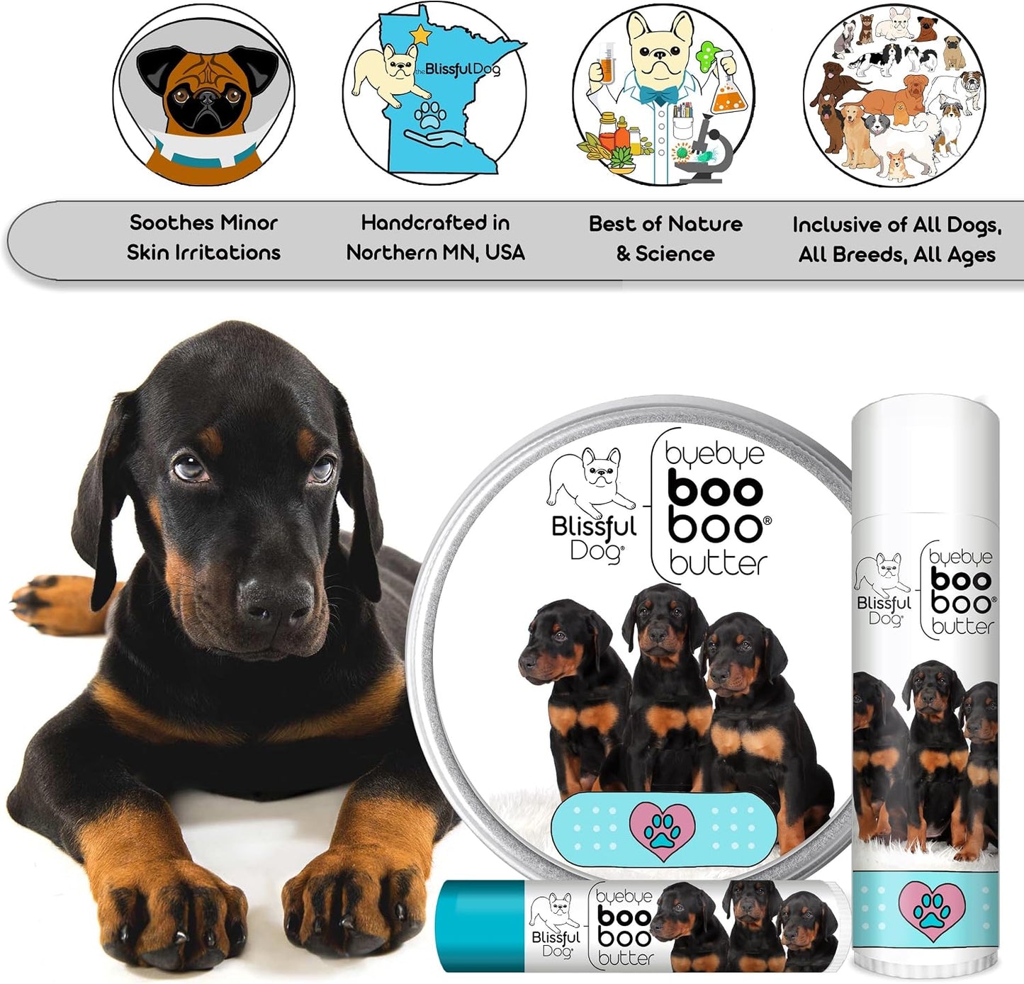 The Blissful Dog Doberman Pinscher Boo Boo Butter, 16 oz - görsel 6