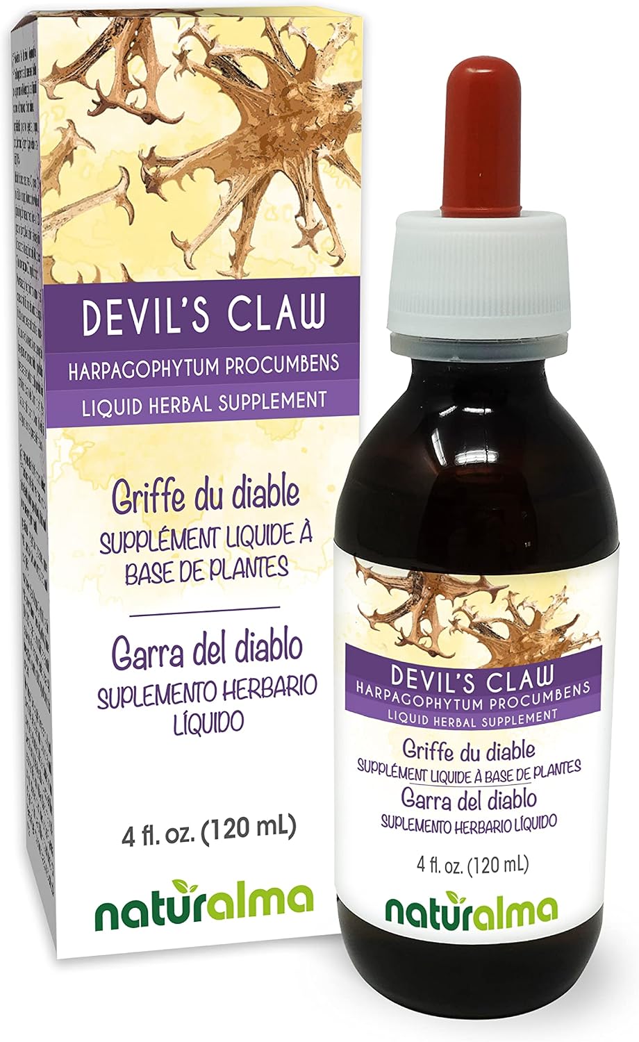 Naturalma Devil's Claw (Harpagophytum procumbens) Root Alcohol-Free Tincture - 120 ml - görsel 1