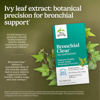 Terry Naturally EuroPharma Bronchial Clear Ivy Leaf Extract – 90 Tablets