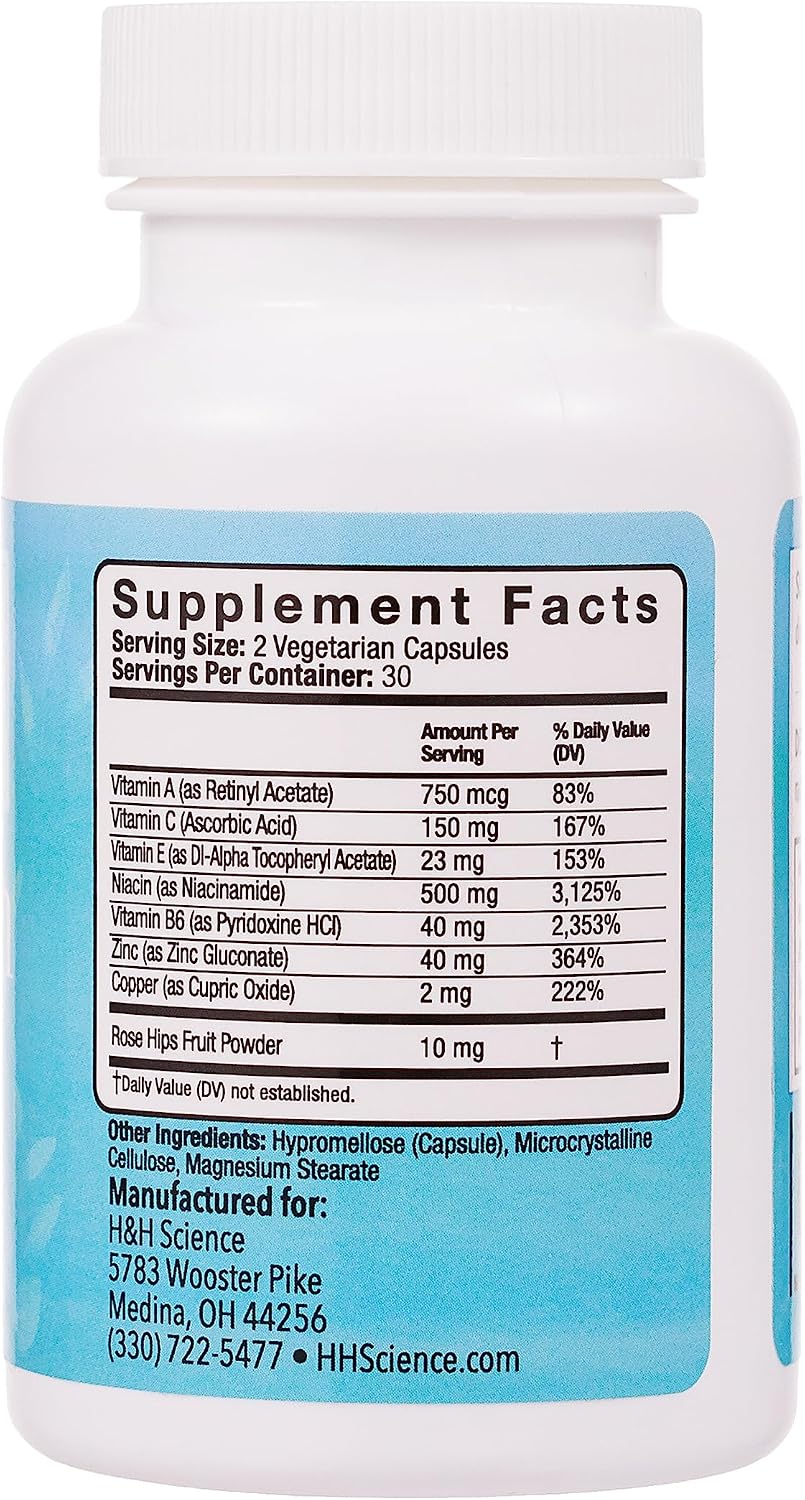 Clear Skin Vitamins for Women & Men - Supplement for Healthy Glowing Skin and Acne Control - Patented and Dermatologist Developed Hormonal & Cystic Acne Pills - görsel 8