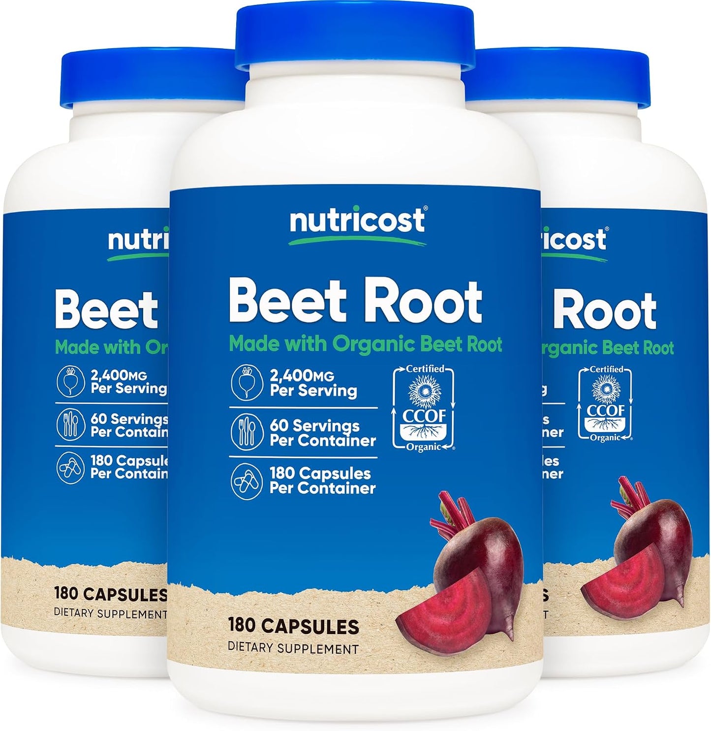 Nutricost Organic Beet Root 2400mg, 180 Capsules - CCOF Certified - görsel 10