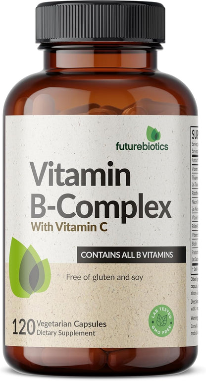 Futurebiotics Vitamin B Complex with Vitamin C - 120 Vegetarian Capsules