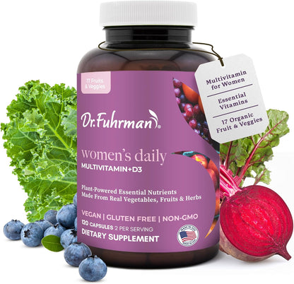 Dr. Fuhrman Women's Multivitamin - Whole – Vitamin B12 (as methylcobalamin): Essential for energy metabolism and – Image 1