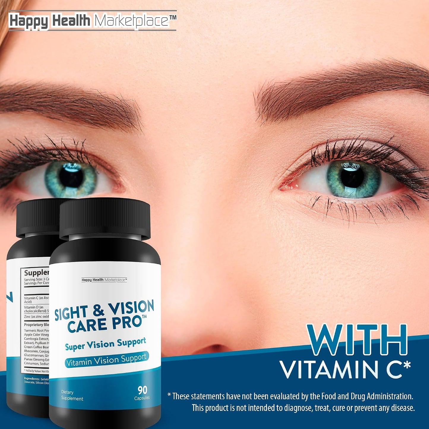 Sight & Vision Care Pro - Super Vision Support - Vitamin & Mineral Vision Supplement with Antioxidant Cell Support - Promote Visual Acuity and Reduced Eye Strain - Support Sight Care & Eye Health - görsel 5