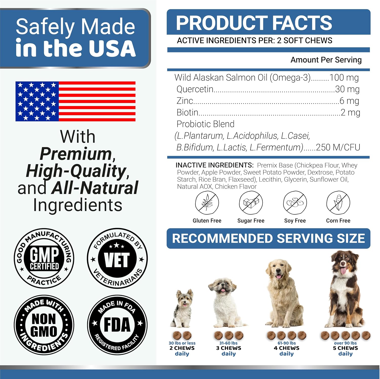Omega 3 Fish Oil for Dogs - 170 Chews - Skin and Coat Supplement - Omega 3 for Dogs - Dry & Itchy Skin Relief Treatment - Allergy Support Dog Anti Shedding Treats - Salmon - EPA & DHA - Chicken Flavour - görsel 6