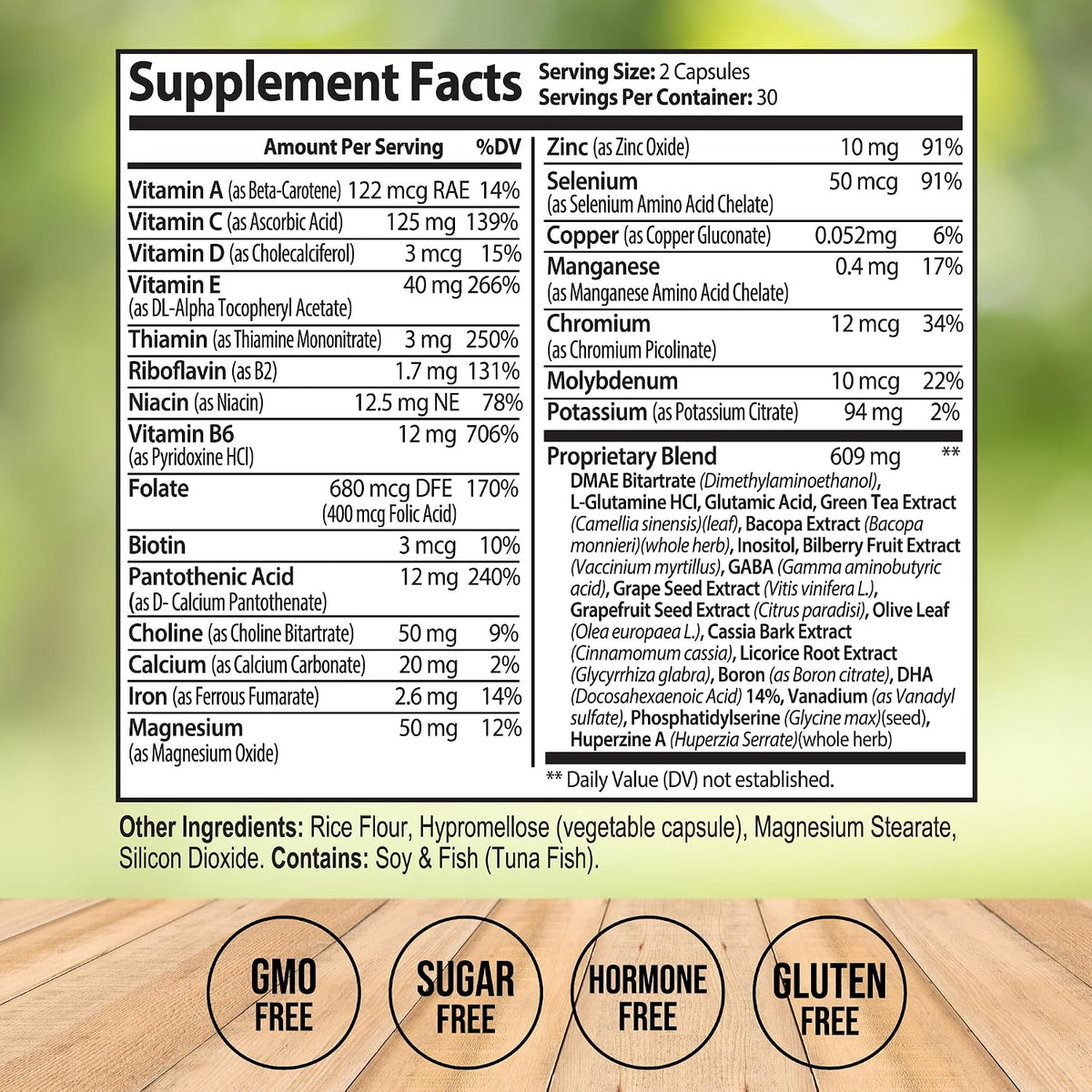 Neuro Plus Brain Supplement - Nootropic for Memory, Focus & Clarity - 60 Capsules - görsel 3
